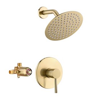 SUMERAIN Shower Faucet Setressure Balance Cartridge,8 in Rain Shower Head,Non-return Check Valve