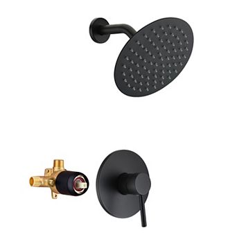 SUMERAIN Shower Faucet Setressure Balance Cartridge,8 in Rain Shower Head,Non-return Check Valve