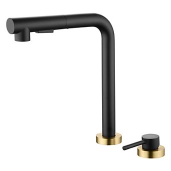 SUMERAIN Pull-Out Kitchen Faucet with Adjustable Spout, 360° Swivel Pull-Down Faucet with 2 Modes