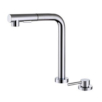 SUMERAIN Pull-Out Kitchen Faucet with Adjustable Spout, 360° Swivel Pull-Down Faucet with 2 Modes