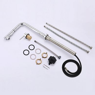 SUMERAIN Pull-Out Kitchen Faucet with Adjustable Spout, 360° Swivel Pull-Down Faucet with 2 Modes