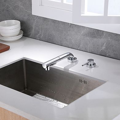 SUMERAIN Pull-Out Kitchen Faucet with Adjustable Spout, 360° Swivel Pull-Down Faucet with 2 Modes