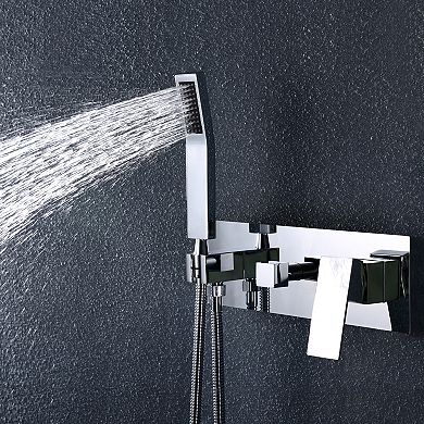 SUMERAIN Rain Shower System with Handheld Shower, Pressure Balance Shower Head System Rough in Valve