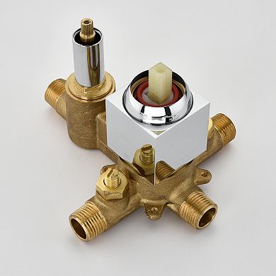 SUMERAIN Pressure Balance Shower System, 8 Inches Square Rain Showerhead & Handshower,Rough-In Valve