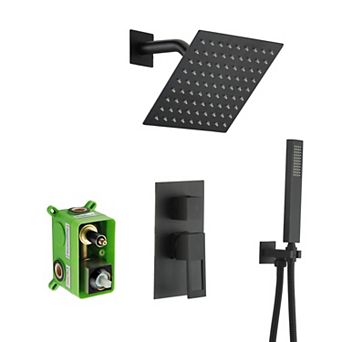 SUMERAIN Shower Faucet System, Rough-in Valve, 8 Inch Bathroom Luxury Rain Mixer Shower Combo Set