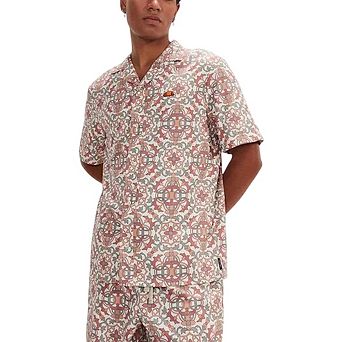 Ellesse Mens Melos Geometric Short-Sleeved Shirt