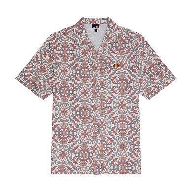 Ellesse Mens Melos Geometric Short-Sleeved Shirt