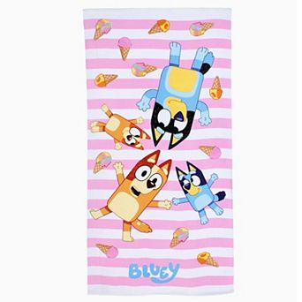 Textiel Trade Kids' Bluey Bingo Chilli and Bandit Beach Towel