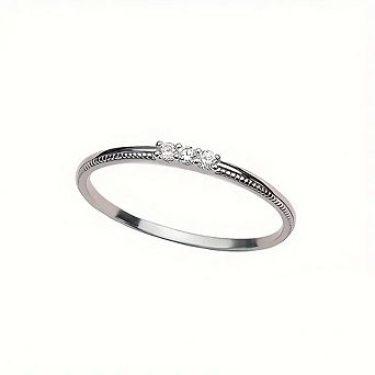 Minimalist Zircon Thin Band Ring for Women Party Daily Wear Fashion Jewelry