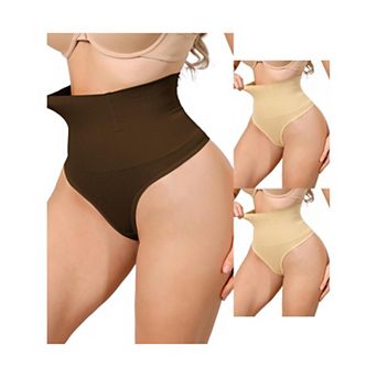 3 Packs Women's High Waisted Briefs Shapewear Tummy Control Underwear Badyshaper