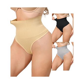 3 Packs Women's High Waisted Briefs Shapewear Tummy Control Underwear Badyshaper