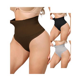 3 Packs Women's High Waisted Briefs Shapewear Tummy Control Underwear Badyshaper
