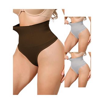 3 Packs Women's High Waisted Briefs Shapewear Tummy Control Underwear Badyshaper