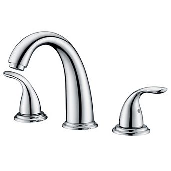 SUMERAIN 2 Handle Deck Mount Widespread Roman Bathtub Faucet with Valve, High Flow Rate