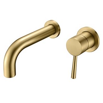 SUMERAIN Wall Mount Bathtub Faucet Single Handle, Rough-in Valve Included, Spout Reach 180mm