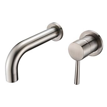 SUMERAIN Wall Mount Bathtub Faucet Single Handle, Rough-in Valve Included, Spout Reach 180mm
