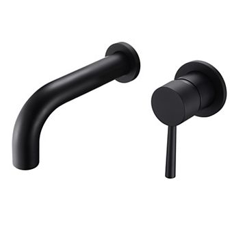 SUMERAIN Wall Mount Bathtub Faucet Single Handle, Rough-in Valve Included, Spout Reach 180mm