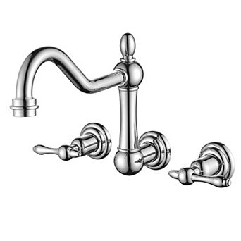 SUMERAIN Vintage Wall Mount Roman Tub Faucet, 3 Hole 8 in Center, Solid Brass