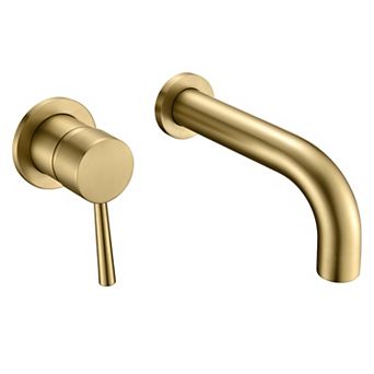 SUMERAIN Single Handle Wall Mount Bathroom Tub Faucet Set with Lefthand Handle and Rough in Valve