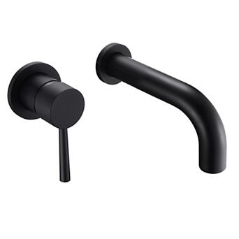 SUMERAIN Single Handle Wall Mount Bathroom Tub Faucet Set with Lefthand Handle and Rough in Valve