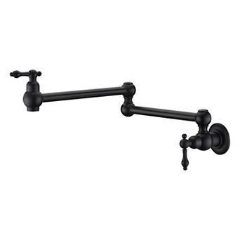 SUMERAIN Wall Mount Pot Filler Faucet, Oil Rubbed Bronze, Dual Swing Joints and 24" Extension
