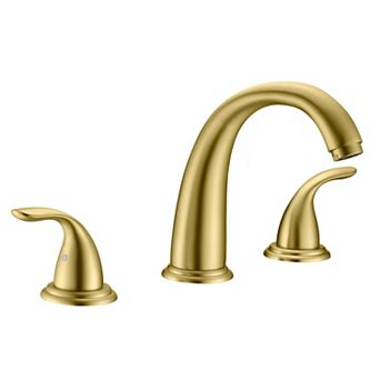 SUMERAIN Classic Roman Tub Faucet, Widespread 2 Handle 3 Hole Bathtub Faucet with Valve