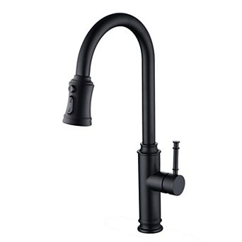 SUMERAIN Pull-Down Kitchen Faucet with Pull Out Sprayer, Single Handle High Arc, Stainless Steel