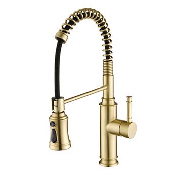 SUMERAIN Pull-Out Spring Sprayer Kitchen Sink Faucet with 360° Rotating Spout and Single Handle