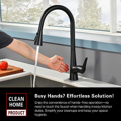 SUMERAIN Handfree Pull-Down Kitchen Faucet, Touchless Free Motion Sensor Kitchen Faucet