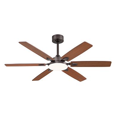 Hearthshire Ceiling Fan Light, 6-Speed Remote, Silent DC Motor for Indoor