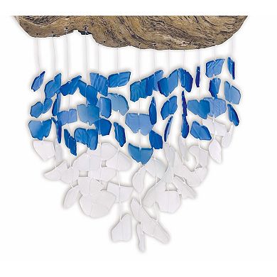 Glass Driftwood Boat Chime - 22 inches
