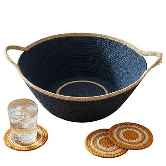 Hydra Woven Seagrass Oversize Bowl with Handles
