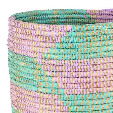 Herringbone Bath Bin Basket
