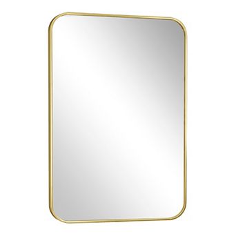 30 in W x 40 in H Rectangle Aluminum Alloy Frame Vanity Wall Mirror