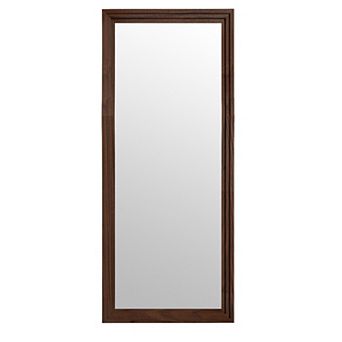 Antique Brown 30 in W x 71 in H Rectangle Wood Framed Full Length Floor Mirror