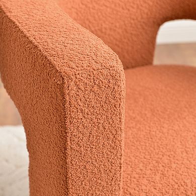 Modern 3-Legs Boucle Upholstered Armchairs