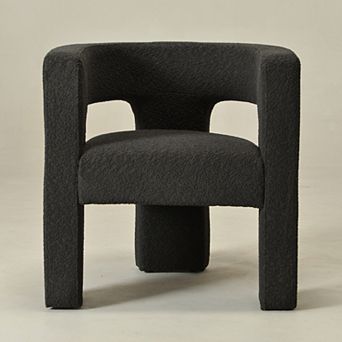 Modern 3-Legs Boucle Upholstered Armchairs