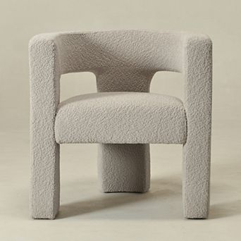 Modern 3-Legs Boucle Upholstered Armchairs