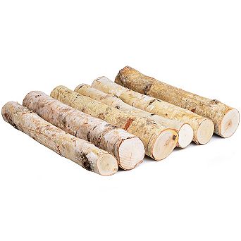 6 Pack Large Birch Logs for Fireplace Unfinished Wood Crafts DIY Home Decorative Burning