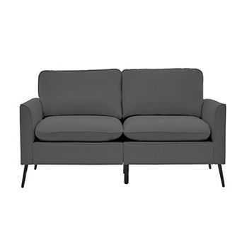 Faux Leather Loveseat Set, Nordic Retro 2 pc Sofa Combination for Living Room & Balcony