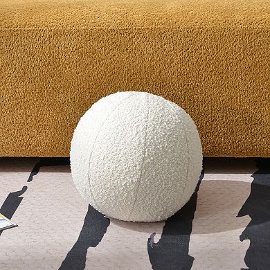 12 inch Detachable Boucle Ball Throw Pillow