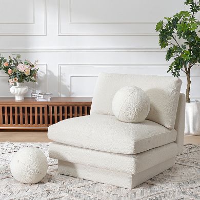 12 inch Detachable Boucle Ball Throw Pillow