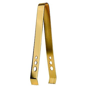 Ice Tongs Stainless Steel Gold Plate