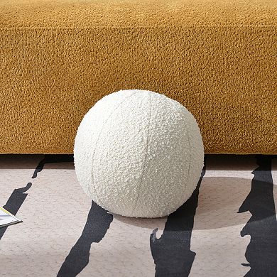 9 inch Detachable Boucle Ball Throw Pillow
