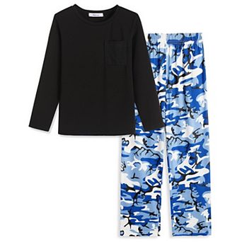 Arshiner Boys Loosefit Pajamas Long Sleeve Top And Pants Car Print Piece Pajama Set For Big Boys