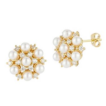 Everyday by Sunkissed Simulated Pearl & Cubic Zirconia Stud Earrings