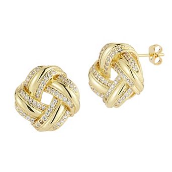 Everyday by Sunkissed Cubic Zirconia Love Knot Stud Earrings