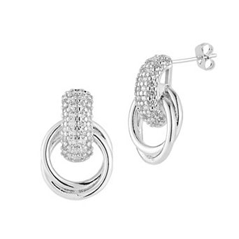 Everyday by Sunkissed Cubic Zirconia Door Knocker Post Earrings