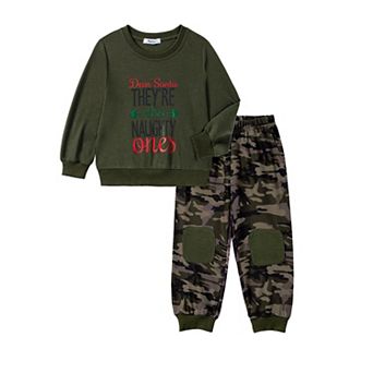 Arshiner Boys Pant Sets Long Sleeve Shirts And Pants Crewneck Sweatshirt For Fall Winter
