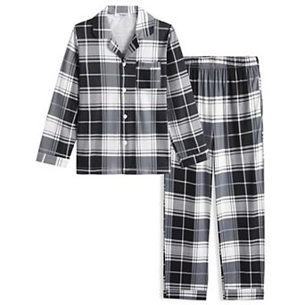 Arshiner Boys Pajamas Set Long Sleeve Buttondown Sleepwear Piece Pajamas Set For Boys